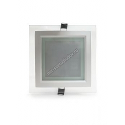 Встраиваемый светодиодный светильник LED Glass panel 12W 930lm 4000K 160mm*160mm 29155